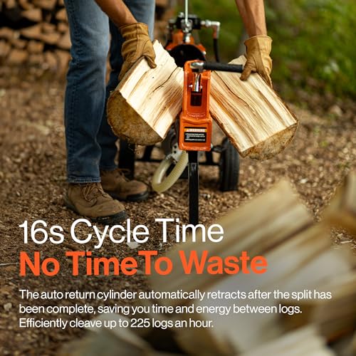 image for SuperHandy Log Splitter Portable Electric 14 Ton Rapid Auto Return Hyd