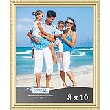 Icona Bay 8x10 Gold Picture Frame Beautifully Detailed Molding, Contemporary Picture Frame Set, Wall Mount or Table Top, Inspirations Collection