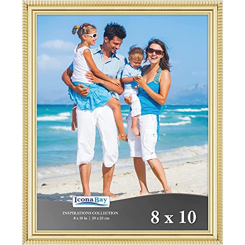 8x10 Gold Picture Frame Contemporary Inspirations Wall or Table Top