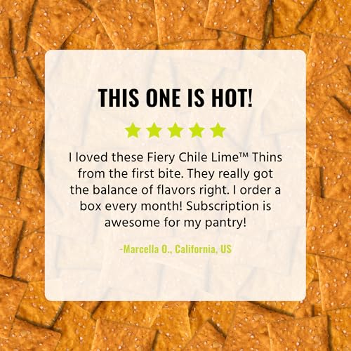 Image of Every Body Eat Snack Cracker Thins, Fiery Chile Lime - Gluten Free, Vegan, Dairy Free, Nut Free, and Seed Oil Free (4oz Case of 6)