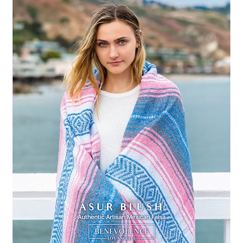 image for Benevolence LA Authentic Handwoven Mexican Blanket | Yoga Blankets, Ou