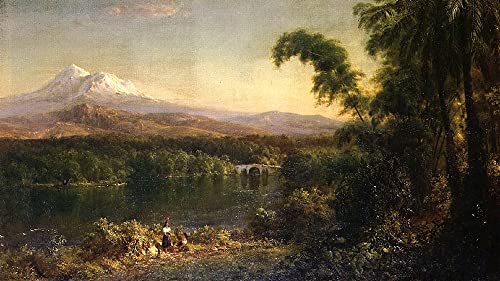 Toile Figures dans un paysage équatorien MSTECO 60x90cm pour décoration murale de salon