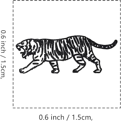 Miniatura 2 de Sello de goma de tigre, 3/5 pulgadas, pequeño sello de animales para álbumes de recortes, planificador de tarjetas