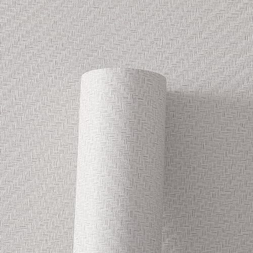 Haimin Fabric Wallpaper Textured Contact Paper (24in X 393in) Grasscloth Wallpaper Peel and Stick Faux Linen Wall Paper Waterproof Vinyl Self Adhesive (Light Gray)