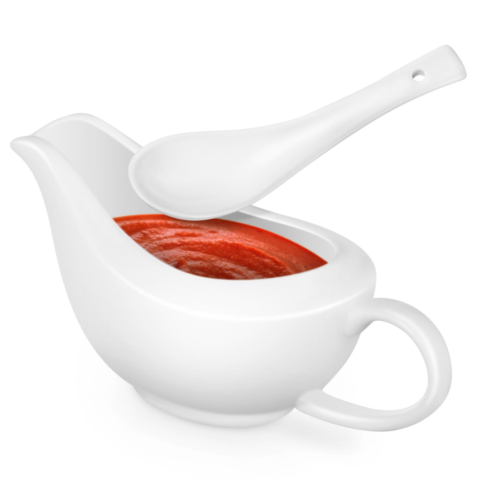 Saucière en céramique blanche pour sublimer vos repas de famille de 200ml