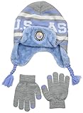 U.S. Polo Assn. Girls' Intarsia Pattern Peru Style Beanie and Tech Touch Gloves