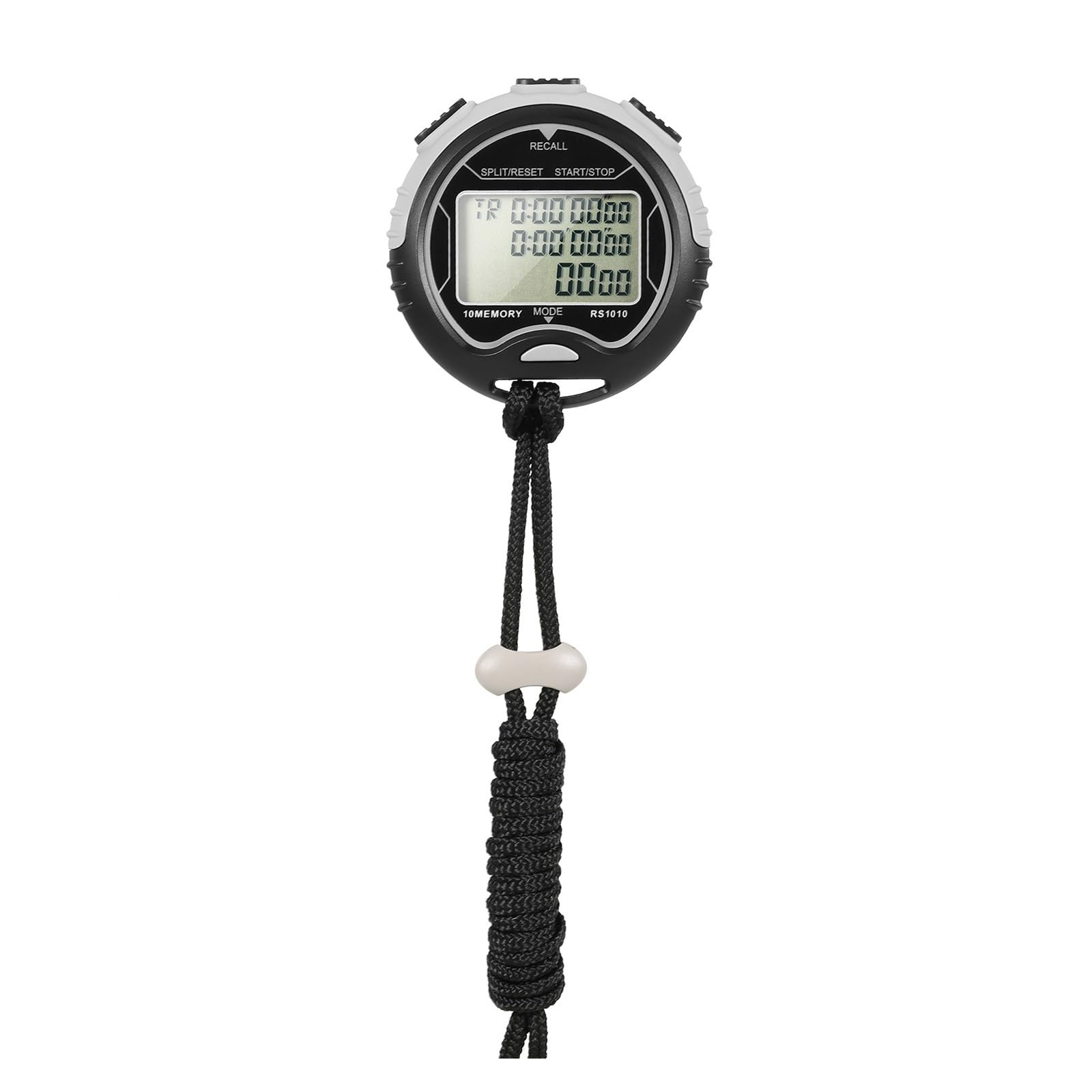 Digital Stopwatch Timer Waterproof Handheld LCD Sports Counter With Strap For Training Precision Timing(Type 10)