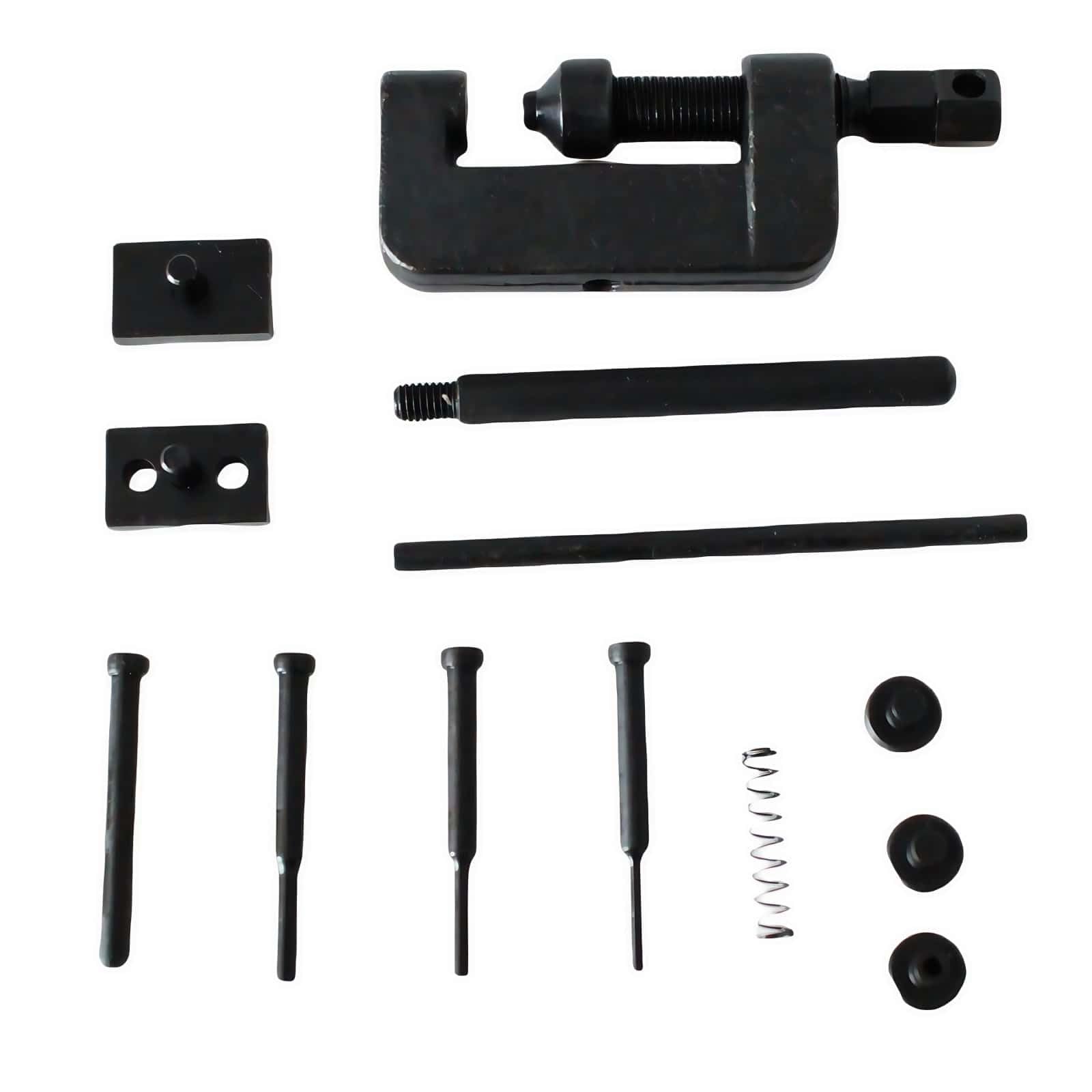 Trkimal Remachadora de cadena para motocicleta, juego de herramientas para romper cadenas de motocicleta, herramienta de remachado para motores, cadenas de motocicleta, separador de cadena para Atv