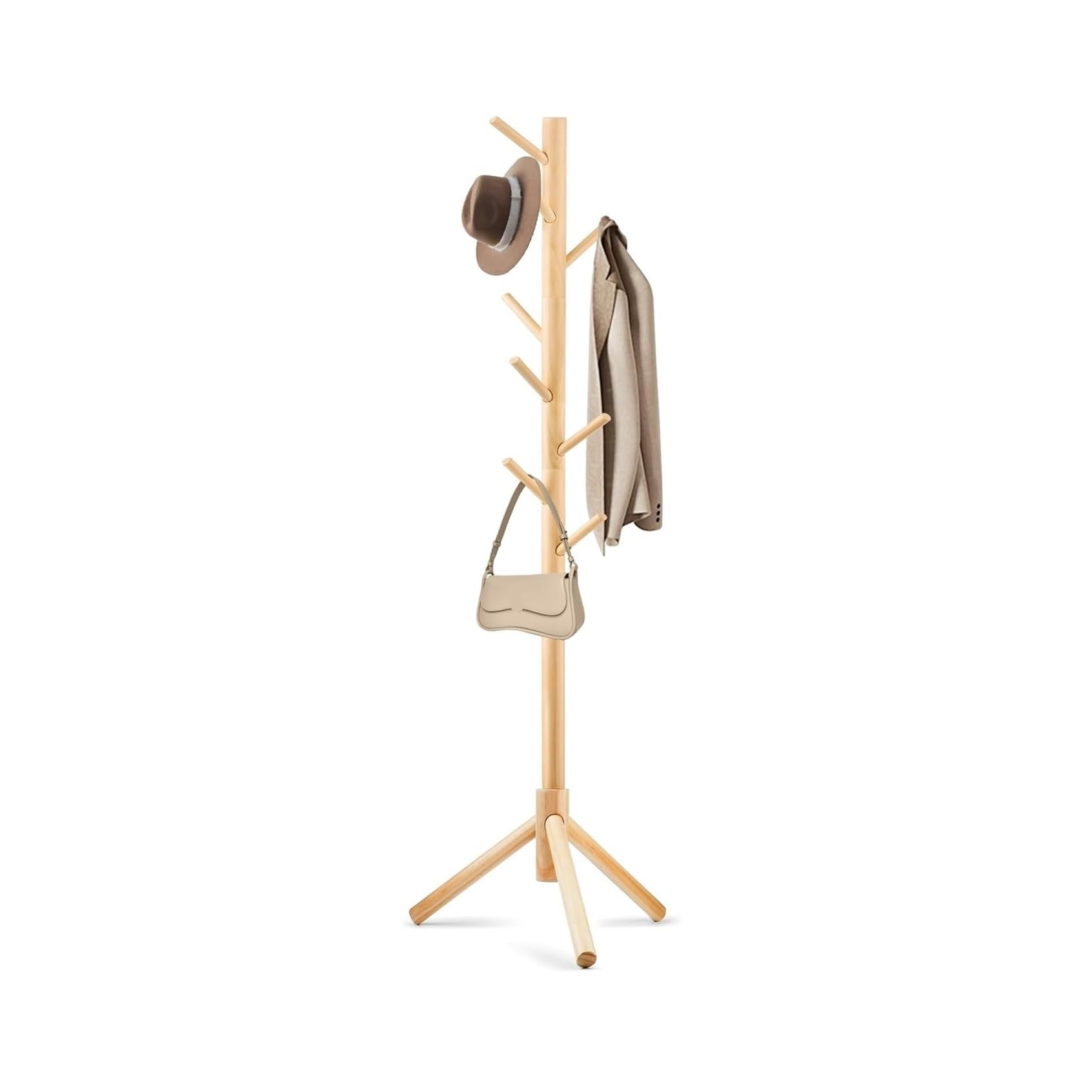DFHS46JK Hat Rack Adjustable Coat Rack Freestanding For Bedroom, Hallway, Entrance, Office, For Hats, Coats, Scarves, Handbags for Office(Beige)