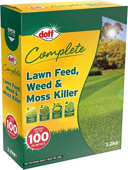 3.2kg 1.6kg Complete Lawn Feed,Weed & Moss Killer, 100 SQ M, Greens Lawns, Kills Moss, Kills Weeds, Thickens Lawns. — image 1