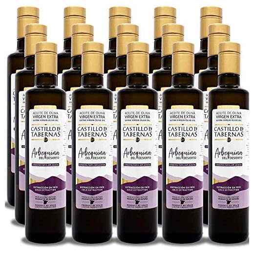 ACEITE DE OLIVA VIRGEN EXTRA CASTILLO DE TABERNAS ARBEQUINA DEL DESIERTO SELECCIÓN GOURMET 500ML. COSECHA PROPIA FAMILIAR PRIMERA EXTRACCION EN FRIO (1)