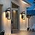 SIONLOM Outdoor Wall Lights Modern LED Exterior Lighting Fixtures, 3000K 20W Outdoor Wall Sconce for Porch, Matte Black Outside Wall Mount Lights for Front Door House Garage Indoor 2 Packs