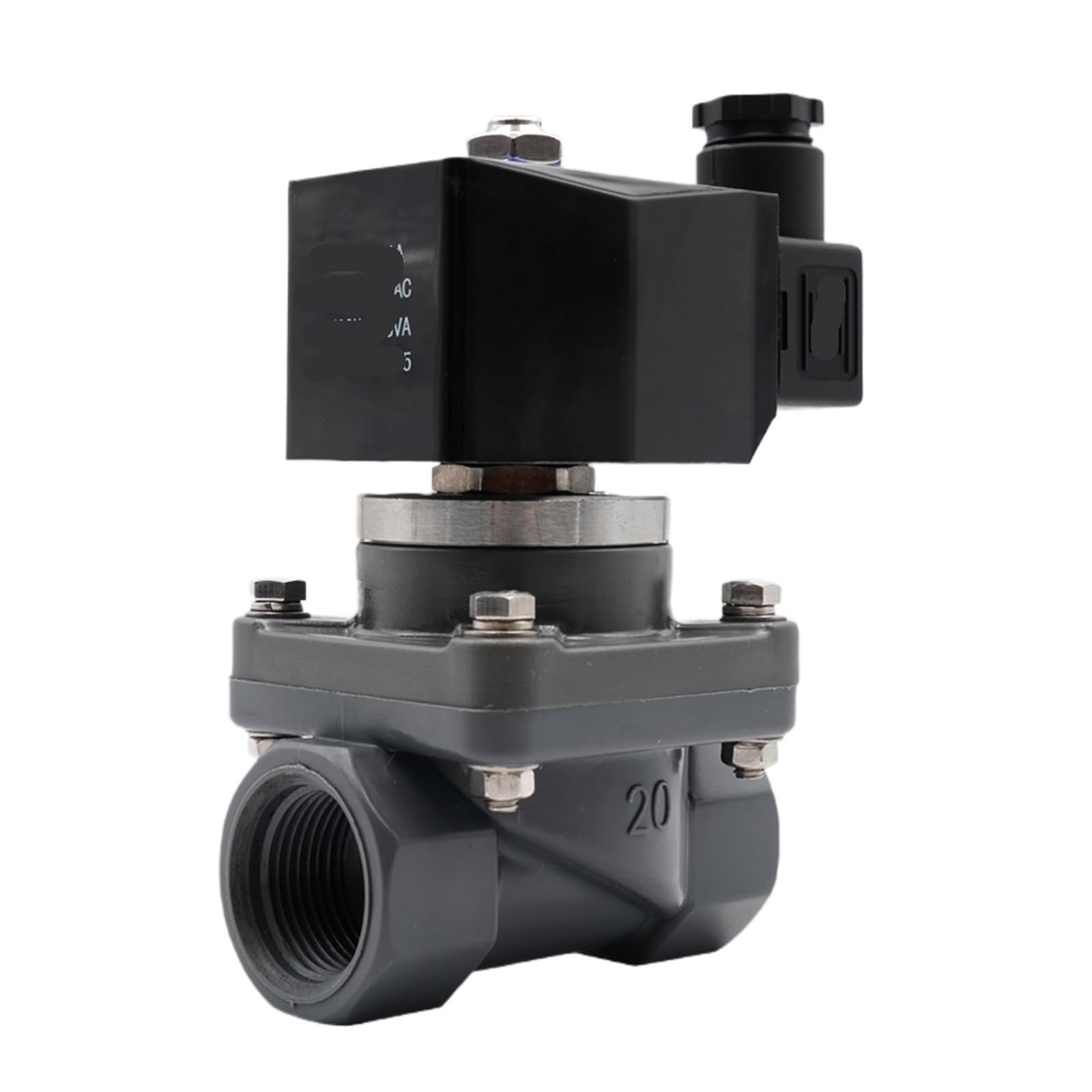 Válvula solenoide de 110 V, válvula de presión de diafragma, válvula unidireccional, UPVC/CPVC, anticorrosión, Ahorro de energía, eléctrica.