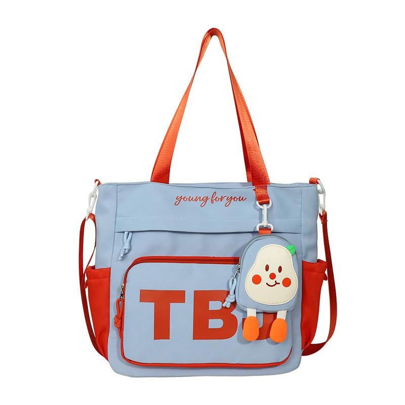Voyista The Best Journey Tote Bag - Spacious Aesthetic Shoulder Bag with Secure Back Zipper Pocket & Side Pockets Kawaii Multi-Pocket.-image-11