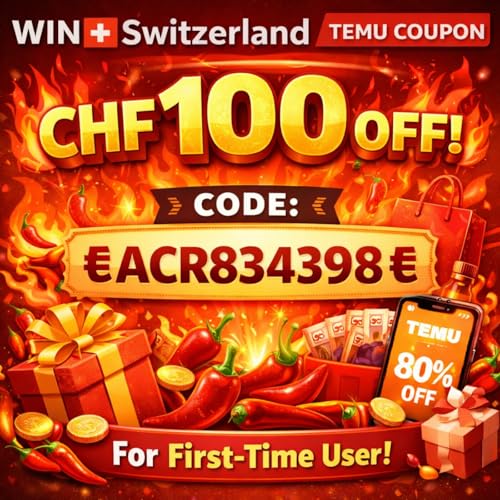WIN⫆Switzerland TEMU COUPON Code CHF100 off₾ACR834398₾For -FirstTime User Titelbild