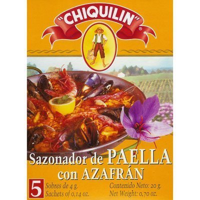 Paella Seasoning Sachets with Saffron (2 Pack) by Chiquilin