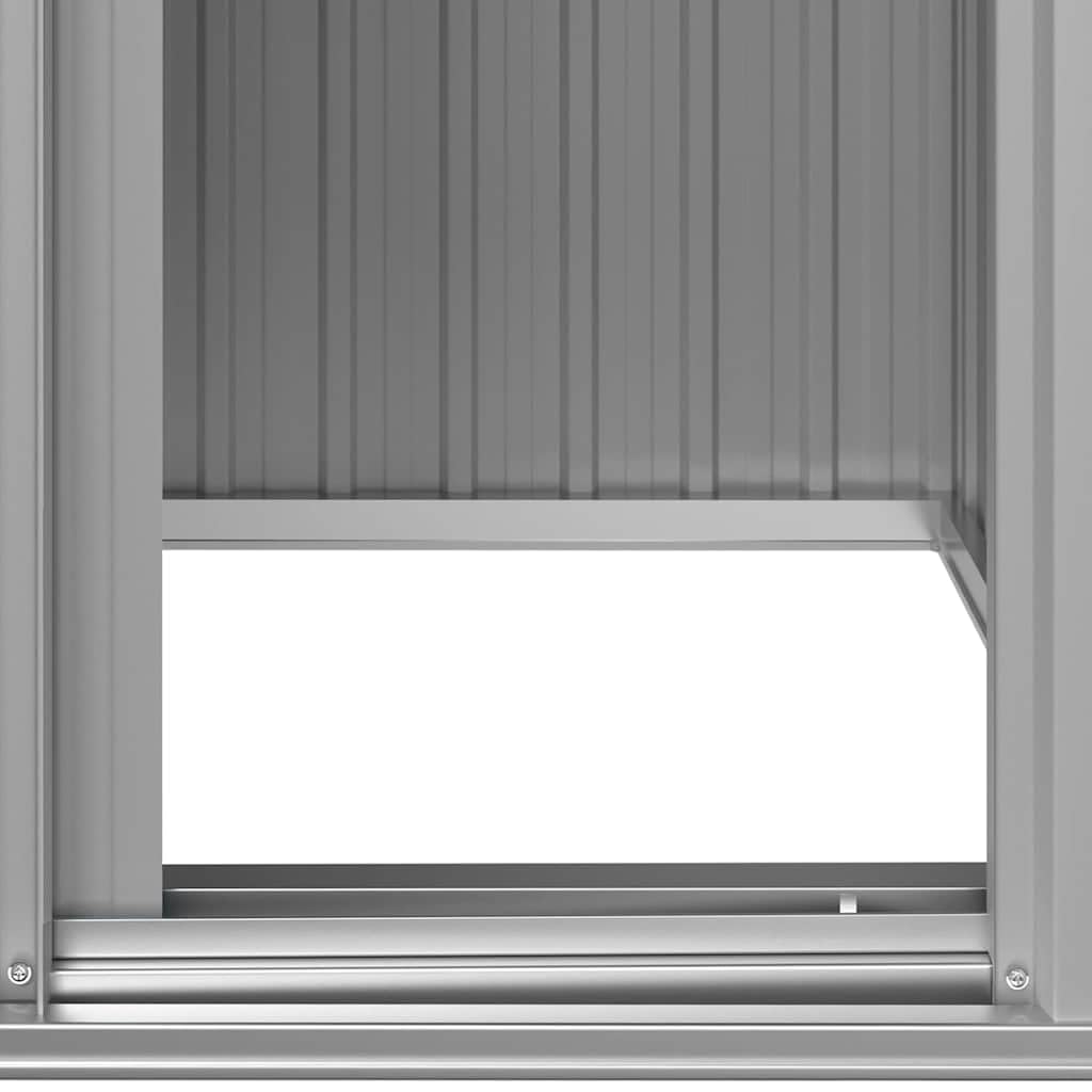 vidaXL Capanno da Giardino Grigio 126x97,5x177 cm Acciaio Zincato