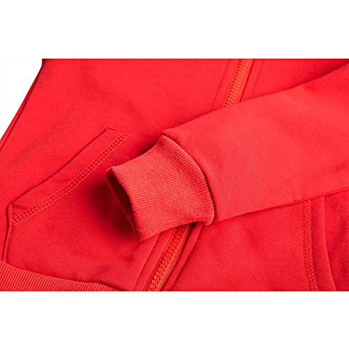 Image of Spring&Gege Youth Solid Fleece Hoodies Soft Full Zip Hooded Sweatshirts for Children (3-12 Years)