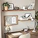 VASAGLE Wall Shelf, Vintage Floating Shelf 15.7 inch, Hanging Shelves Wall Mounted, for Photos, Decorations, Rustic Brown ULWS24BX