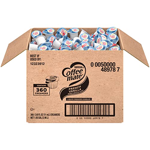Nestle Coffee Mate Coffee Creamer, French Vanilla, Liquid Creamer Singles, Non Dairy, No Refrigeration, Box Of 360 #TOP1