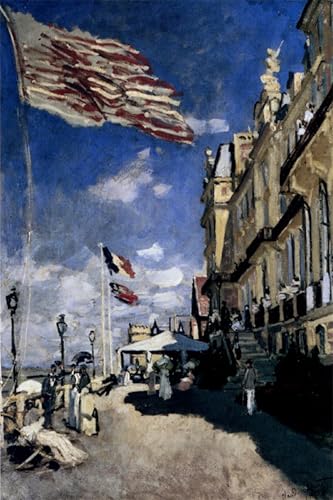 Tableau l'Hôtel Des Roches Noires à Trouville Claude Monet Impression sur Toile 60x90cm