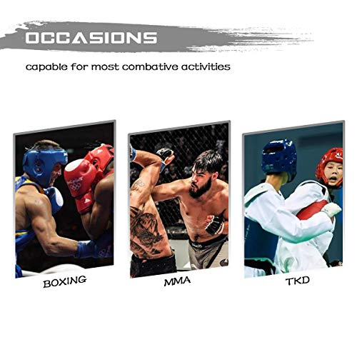 Luniquz Boxing Headgear for Kids Junior Headguard Helmet for MMA Sparring Karate Taekwondo, M Blue