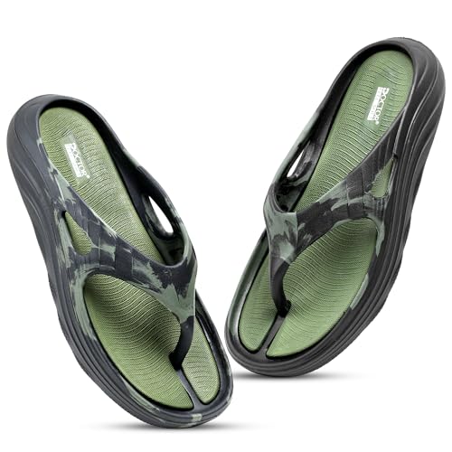 Image of DOCTOR FEEL SOFT Men Cushioned Thong Slippers with Soft Footbed, Lightweight Comfortable Everyday Wear Slippers, Flexible Sole for Indoor Outdoor Use and Relaxed Walking
