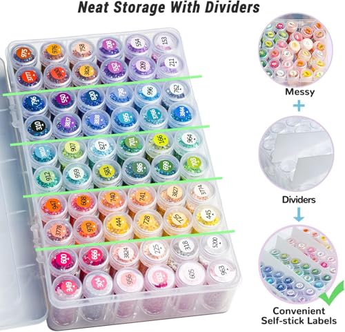 Cajas de pintura de diamantes para mantener tu rincón de manualidades ordenado y limpio 4