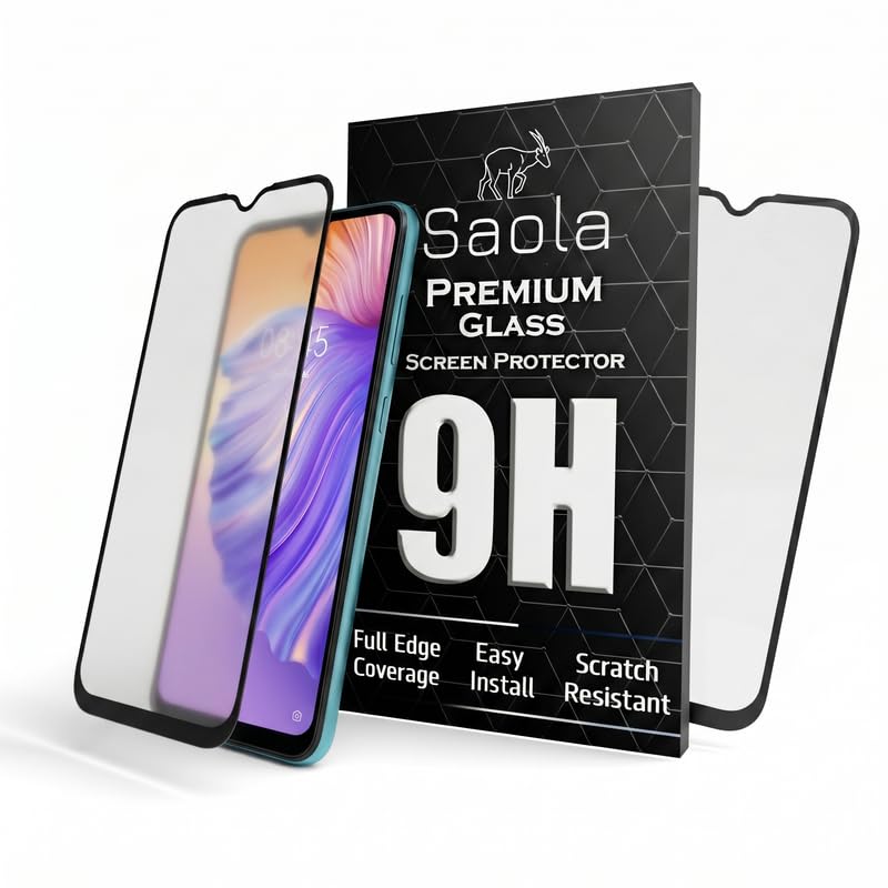 Image of Saola Anti-Glare Matte Screen Protector for Tecno Spark 8T | Smooth Touch Finish, 9H Strength Glass, Full Coverage, Bubble-Free Installation Kit | Quick & Easy Application | Pack of 1
