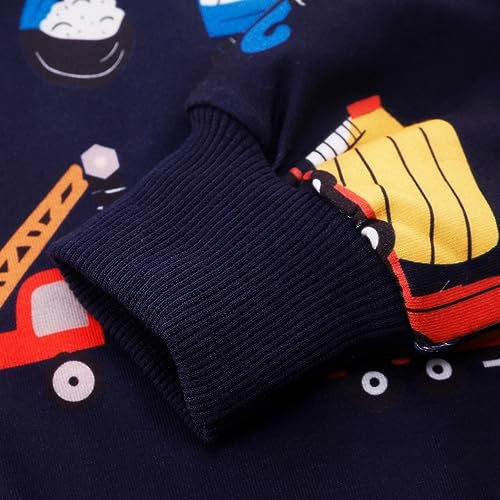 Image of Popshion Toddler Boys Sweatshirt Cotton Lightweight Kids Winter Warm Sweater Crewneck Pullover Tops
