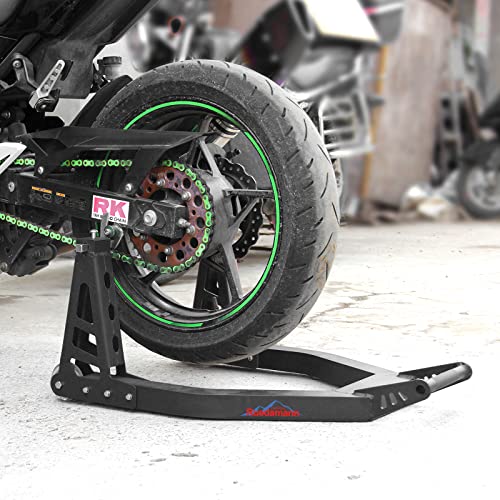Ruedamann 750 Lbs Capacity Motorcycle Stand,Adjustable 11.6"-14.8"W Rear Motorcycle Lift Stand,Equipped With Front Brackets,Motorcycle Paddock Stand For Sport Bike,Dirt Bike,Ruggedized, Black #TOP1