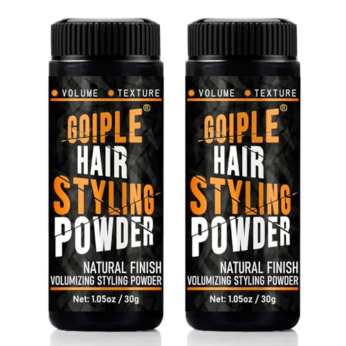 1.05oz Natural Look Volumizing &amp; Texturizing Hair Styling Powder with Flexible Hold - Easy to Apply Texture Powder for Men, No Oil/Greasy/Residue (2pcs)