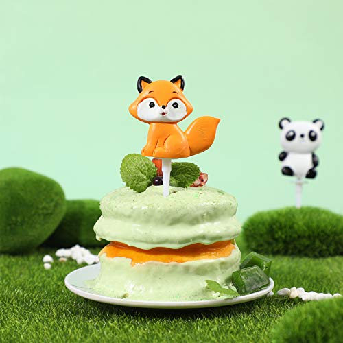 Toyandona 5Pcs Jungle Animal Cake Toppers, Zoo Animal Cake Toppers Jungle Animals Cake Decorations For Baby Showers Birthday Party #TOP5