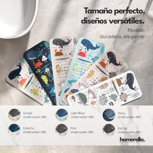 Miniatura 6 de Homerella Alfombra De Baño Antideslizante Y Delicada Con La Piel, 100x40cm, Incl. Ganchos Esterilla De Tina Sin Bpa Estera Resistente Al Moho Y Lavable A Máquina Alfombrilla De Baño