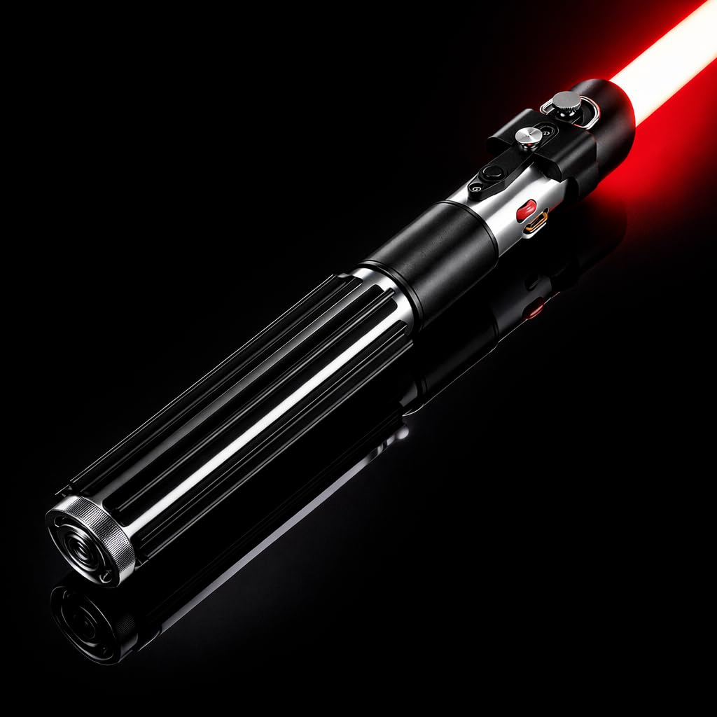GADGETS 4 EVERYONE G4E Lichtschwert mit Bluetooth App, Smooth Swing, 16 Sound-Schriftarten, unendlicher RGB-Farbwechsel, Bewegungssteuerung, Upgrade RGB v3.0, Lichtschwert für Erwachsene und Cosplay
