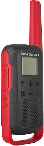 Miniatura 4 de Motorola Solutions, FRS portátil, T270, Talkabout, radios bidireccionales, recargable, 22 canales, 25 millas, negro con azul, paquete de 2