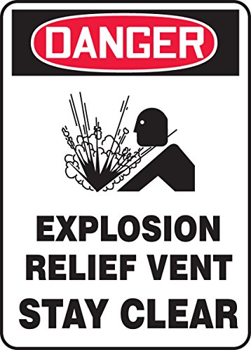 Panneau Danger Explosion Relief Vent Accuform 35x25 cm