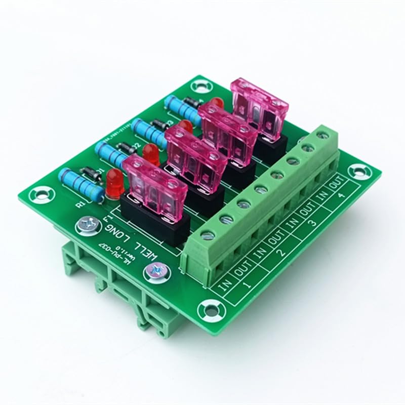 Fuse Module,4 Channel Fuse Panel Mount Power Distribution Module Board.