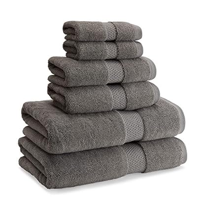 Kassatex Atelier 9-Teiliges Handtuch-Set, Hergestellt in der Türkei, 800 GSM aluminiumfarben