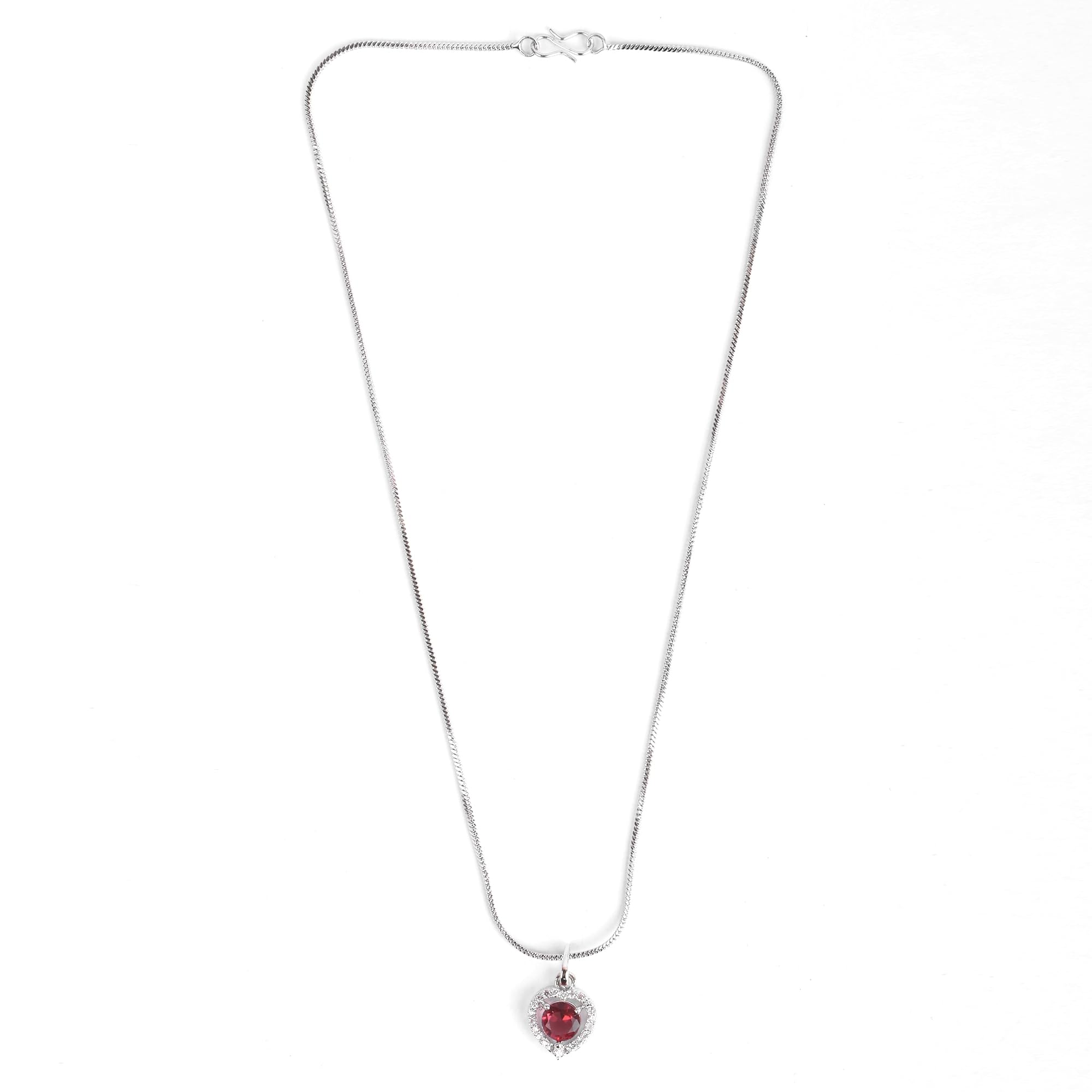Foxy Trend Designer Red diamond Crystal Pendant for Women & Girls-image-3