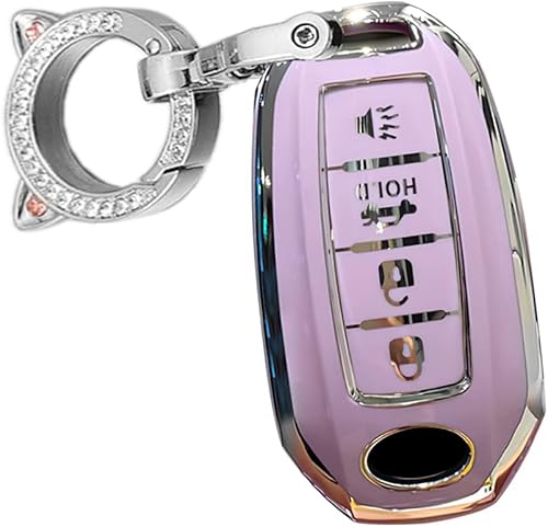 Miniatura 1 de ontto Funda para llave de coche compatible con llavero Infiniti 2020 2021 2022, Púrpura