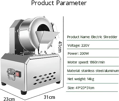 Cortadora y ralladora eléctrica de acero inoxidable 200W miniatura 6