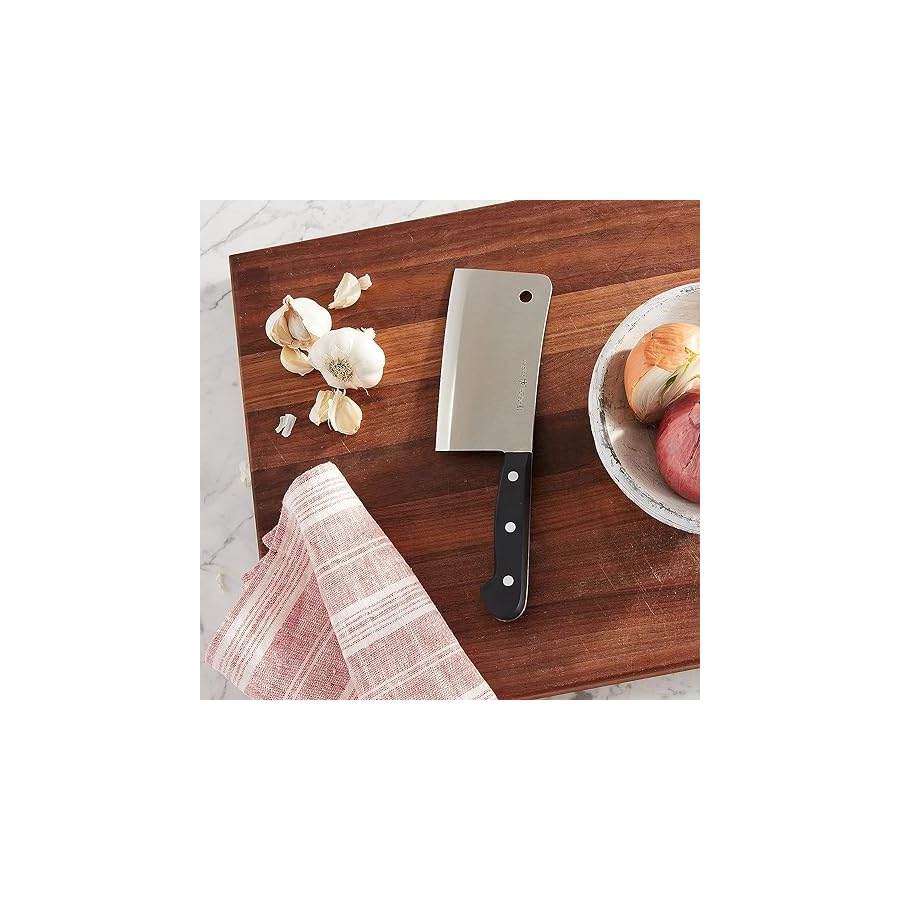 ZWILLING-HENCKELS-Classic-Razor-Sharp-6-inch-Meat-Cleaver-Knife-German-Engineered-Informed-by-100-Years-of-Mastery-BlackStainless-Steel ZWILLING HENCKELS Classic Razor-Sharp 6-inch Meat Cleaver Knife, German Engineered Informed by 100+ Years of Mastery, Black/Stainless Steel