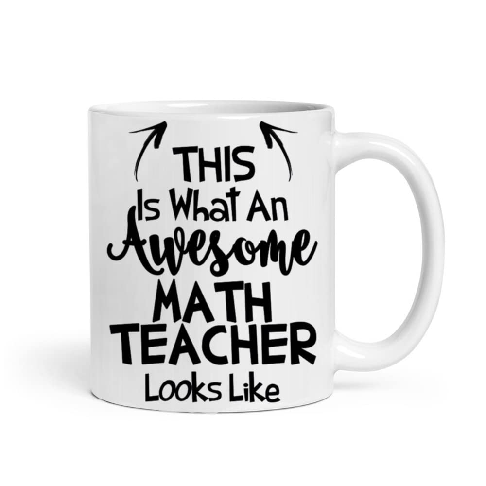 Misaavi This is What an Awesome Math Teacher Looks Like, Choose Your Favorite from List, Best Coffee Mug Gift Idea 11oz/325ml Ceramic Coffee/Tea/Milk Mug. (Math Teacher)