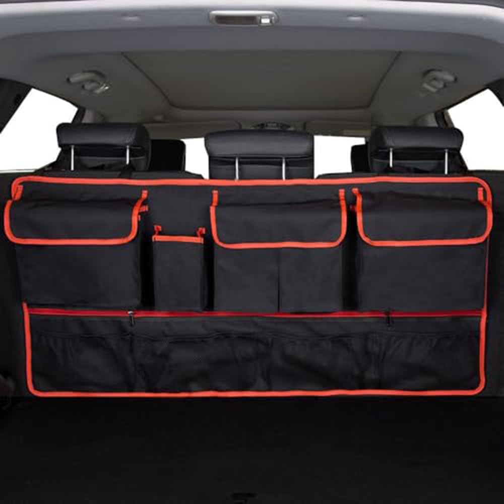 WLBGKYBVF Car Trunk Storage, for Jeep Avenger/EV/Hybrid/4XE/4X4 2023 2024 2025 Anti Slip Foldable Adjustable Car Boot Organiser Car Storage Accessories for All Vehicles