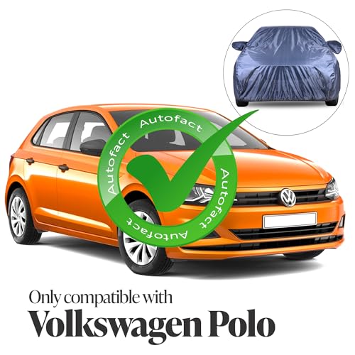 Image of Autofact Premium Car Cover for Polo | All Weather Water-Resistant Full Body Car Cover | Light-Weight Triple-Stitched Outdoor Shield with UV Protection, Dustproof & Heat-Resistant