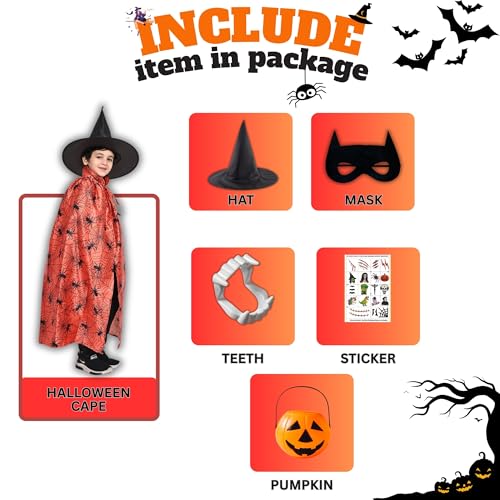 Image of Sarvda Halloween Dress | Costume and Accessories | For Girls and Boys | Kids & Adults | Haunted Horror Theme Party Vampire Witch Ghost Skeleton Draculla Zombie Pumpkin Scary Cosplay Dress