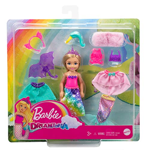 Barbie Chelsea Dreamtopia Muñeca se disfraza con accesorios de moda y disfraces de juguete (Mattel GTF40)