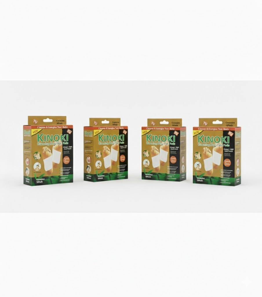 Cleansing Detox Foot Pads, Ginger and Salt Herbal Patch for Relaxing and Refreshing Feet, 10 Pads (Pack of 4)-image-38