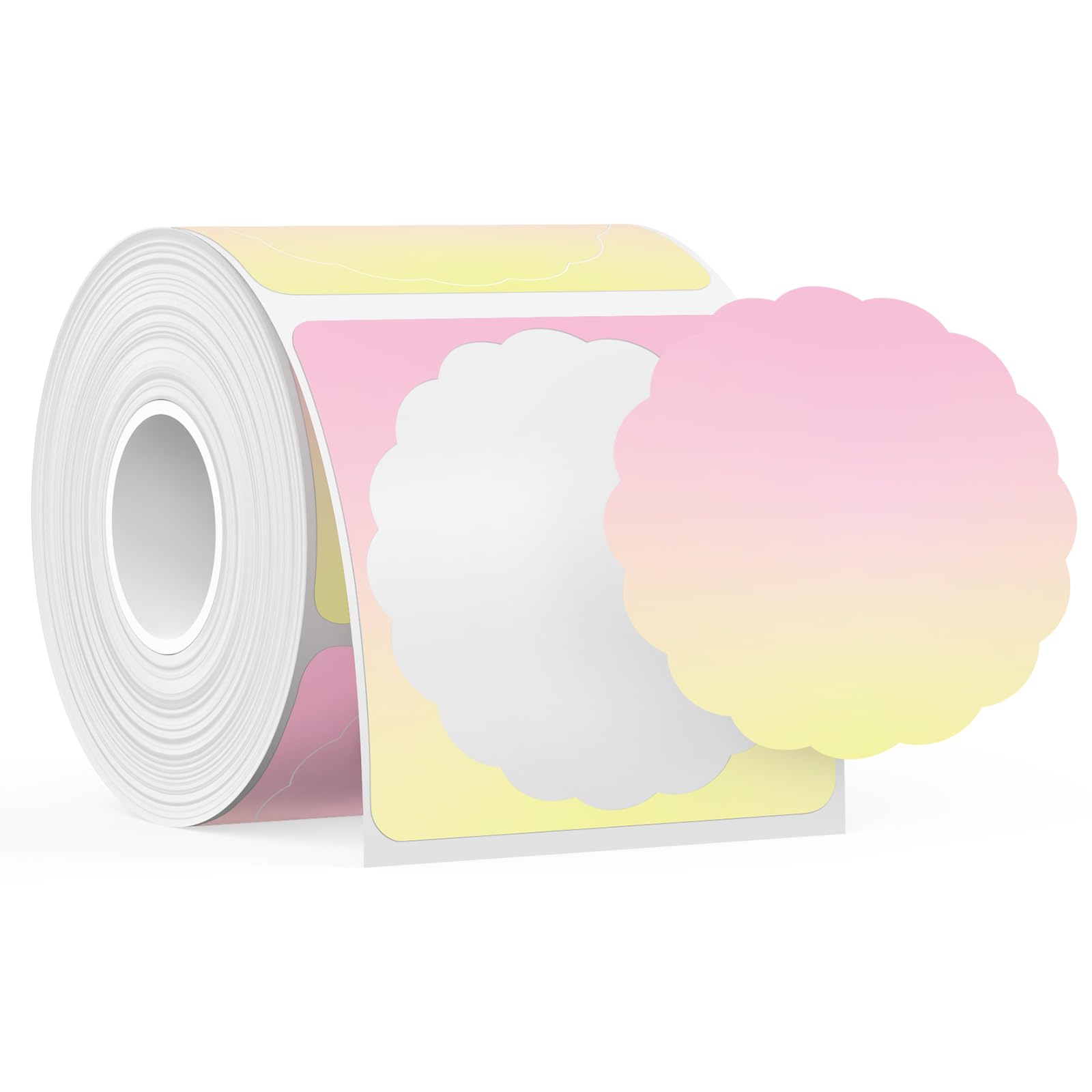 SUPVAN KATASYMBOL T50M Pro Étiquettes Thermiques Imperméables φ50mm 140 Pièces/Rouleau Rose Dégradé